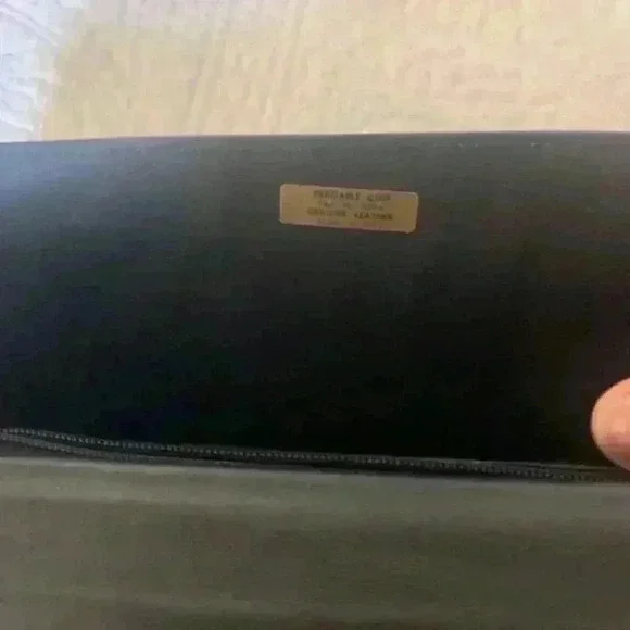 veritable cuir clutch purse baroque print - Picture 7 of 7